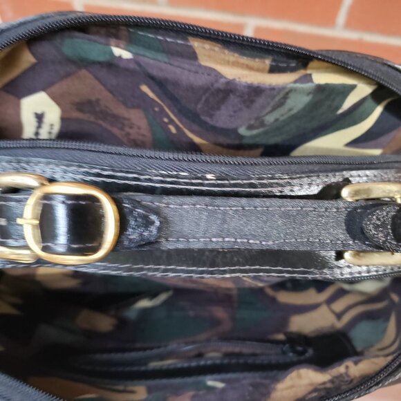 BNWT DE CASTA Colombiano made black leather satchel / shoulder in classic black - Picture 6 of 10